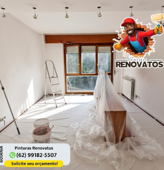 Pintura profissional em ambiente residencial - Pinturas Renovatos
